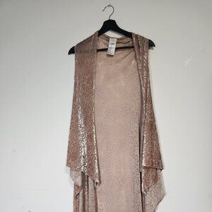 Elizabeth Gilett velvet on mesh vest